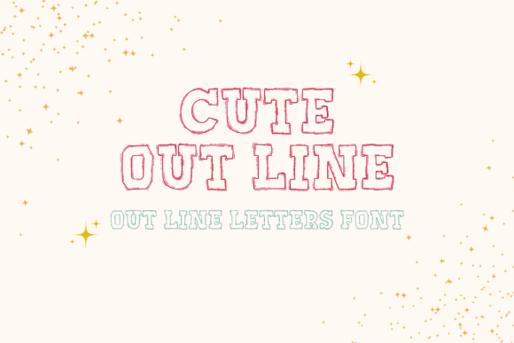 Cute Out Line: Your Go-To Fun Handwritten Display Font