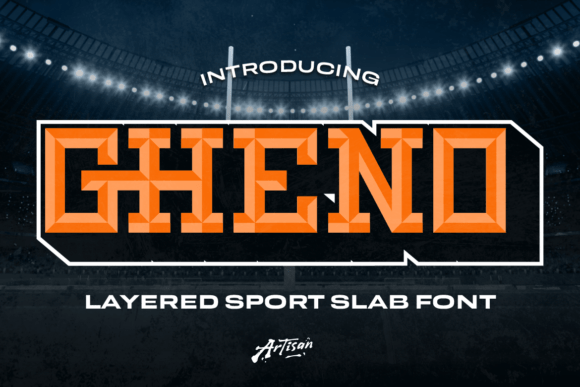 Gheno: The Layered Slab Font for Athletic Branding