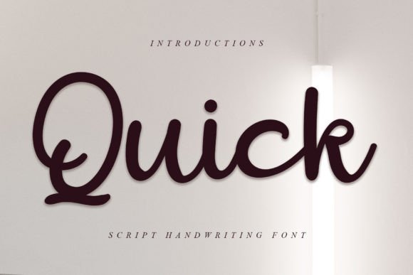 Quick: The Bold Script Font for Impactful Design