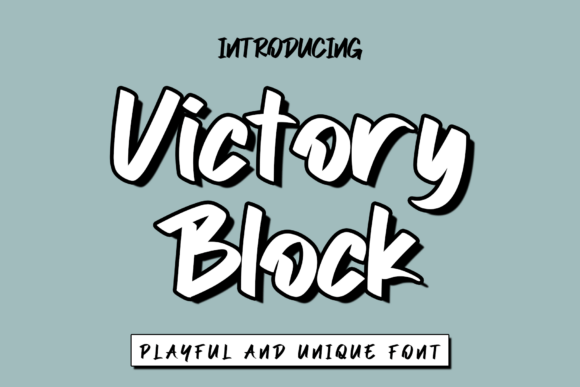 Victory Block: The Energetic Display Font for Bold Visuals